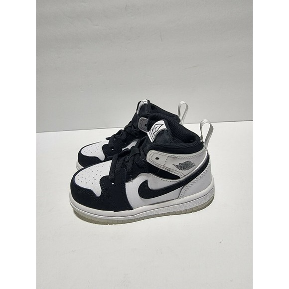New Nike Air Jordan 1 Mid TD Diamond Shorts White DN4322-100 Toddler Size 7C - Picture 4 of 10